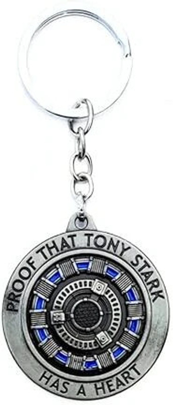 Mistazzo Ironman Tony Stark Heart Arc Reactor Metal Keyring For Boys Girls Kids Marvel Key Chain