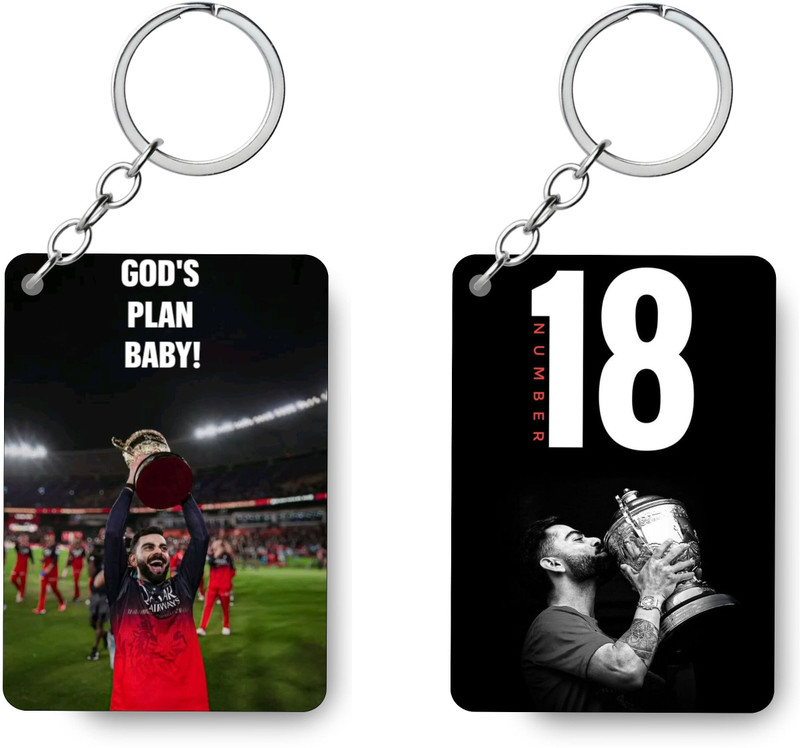 kart-in Printed Virat Kohli Keychain for Bag, Car, Bike, Best Gift For Cricket Fans Key Chain