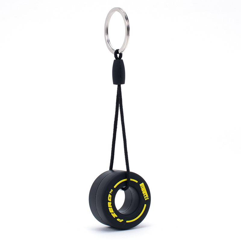 Daiyamondo Perfect For Car Lover Car Tyre With Long Strip Connected 3D keychain Key Chain