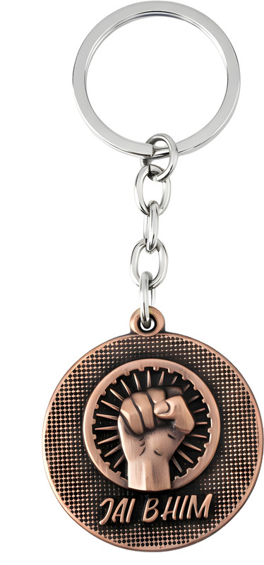 M Men Style Jai Bhim Metal Keychain | Round Motivational Key Ring for Men Skey202646 Key Chain