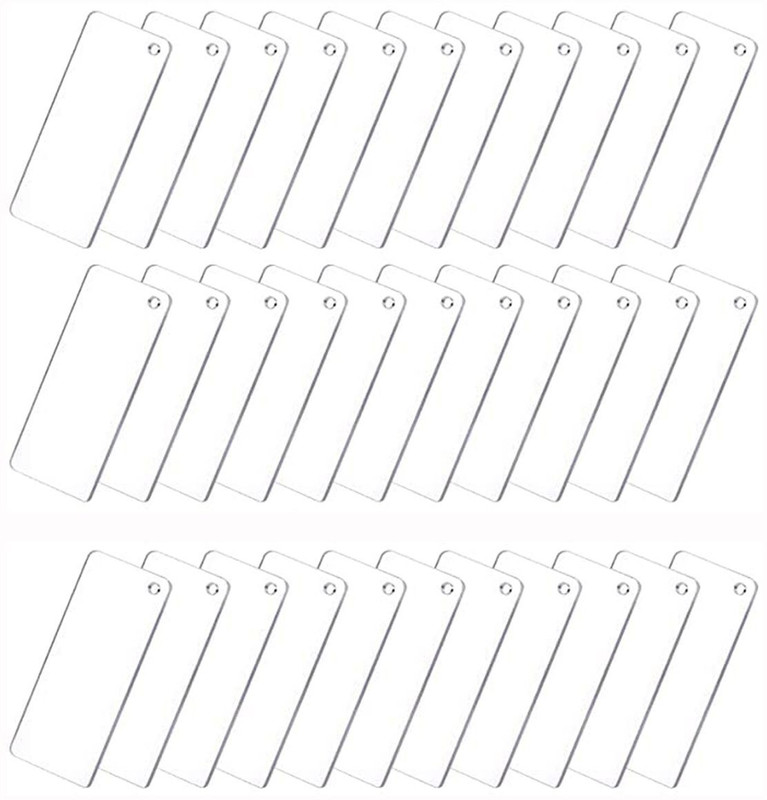 Parikshit Sublimation Transparent keychain blank frame clear acrylic glass art and craft kit 30 pcs Key Chain