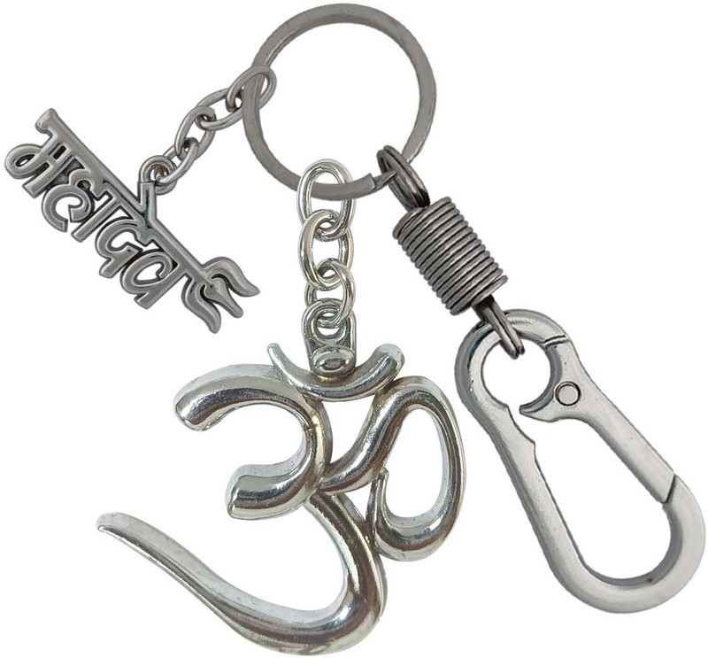 SHOKY LOOKS Chrome Finishing Mahadev With Stylish Balck Locking Lock Locking Carabiner(Multicolor)
