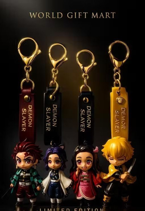 World Gift Mart Demon Slayer Anime Keychain / Demon Slayer Tanjiro & Shinobu Hashira / Pack of 2 Key Chain