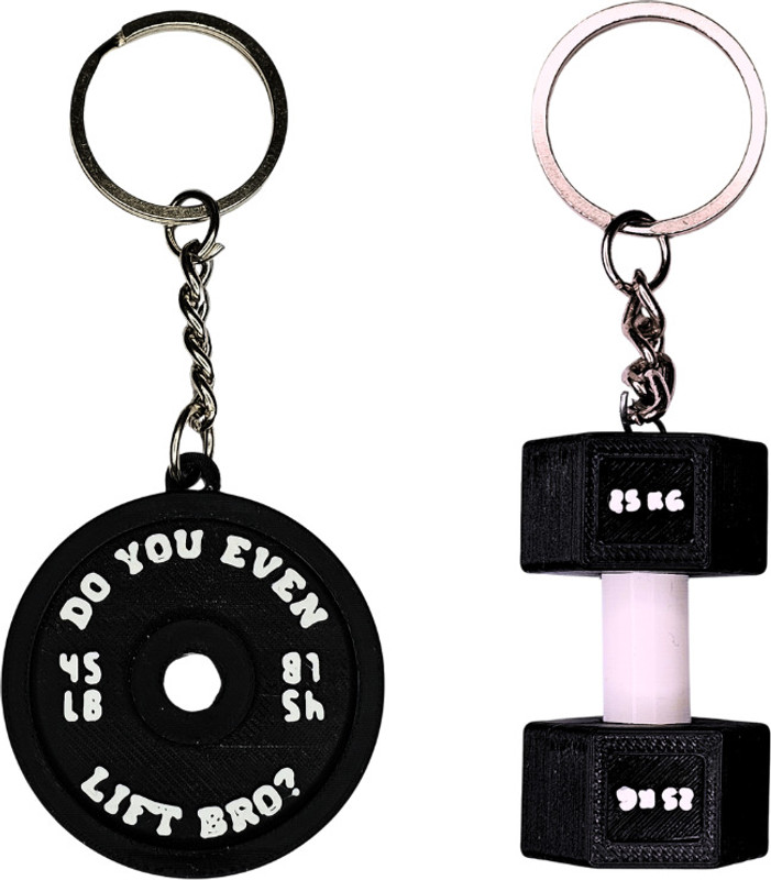 CREATIBL Gym Dumbbell Keychain Combo Fitness Gym Accessory Key Chain