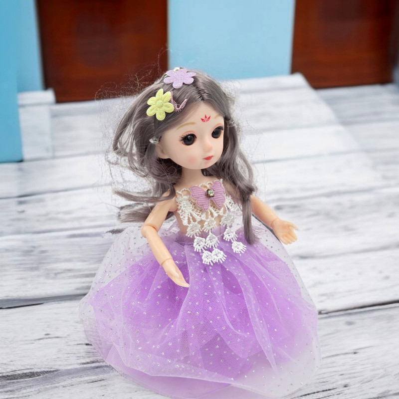 poksi Soft Dress Mini Doll Keyring | Car Mirror Hanging & Gift Item(Multicolor)