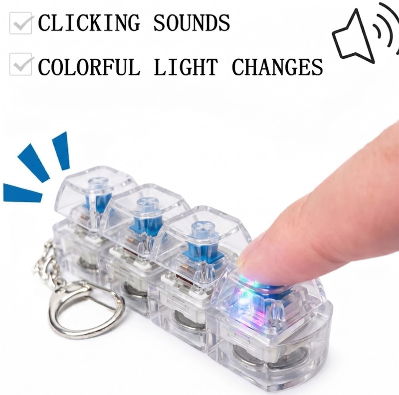 WOXX LED Keyboard Key Chain | Lighting Keychain Keyboard for Relief | Light Keyboard Key Chain