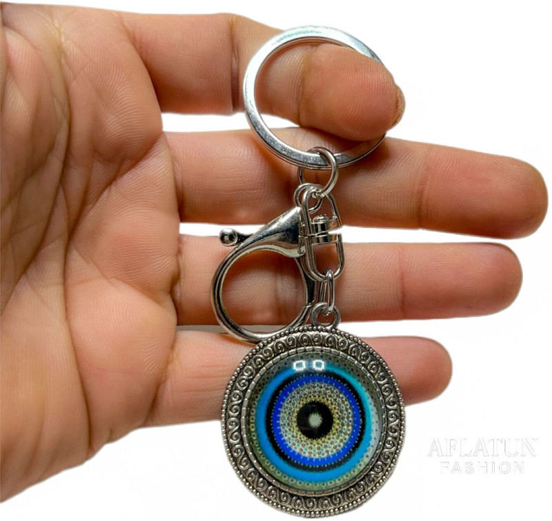 aflatunfashion Blue Evil Eye Keychain – Protection Charm for Car, Bike, Bag & Gifting Key Chain