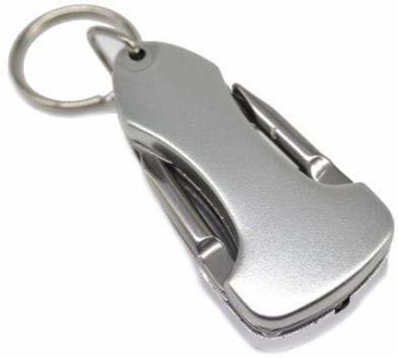 deadlook Silver Torch 6 in 1 Multitool Heavy Car Key Chain
