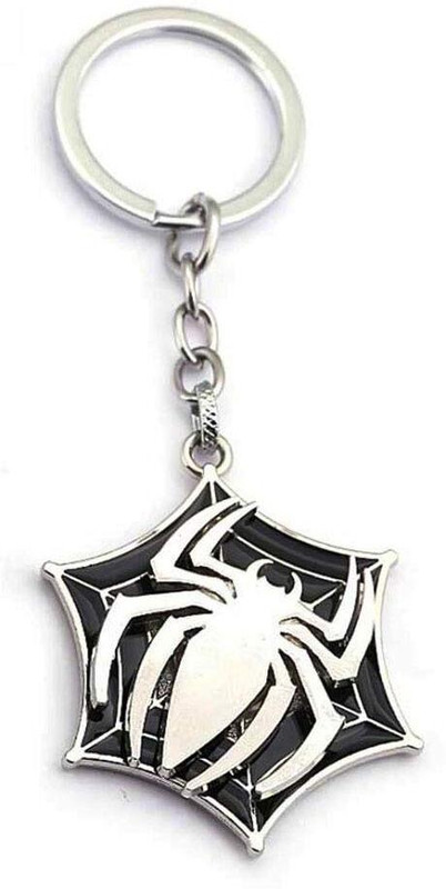 Upbeat Marvel-Inspired Rotating Spider Keychain (Black) Key Chain