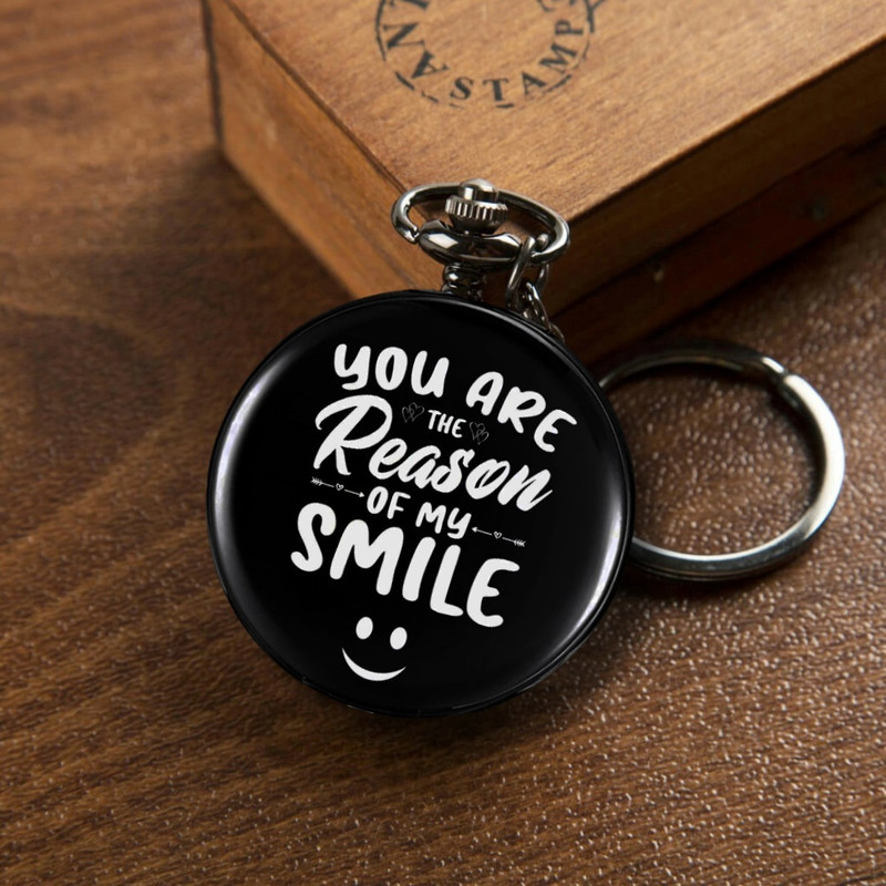Tiny Tim Royal Gandhi Style Premium Gift Partner I Luv You From My Heart Engrave Keychain for Boyfriend, Girlfriend, Wife or Husband Best For Valentines day Proposal Black Metal Pocket Watch Chain