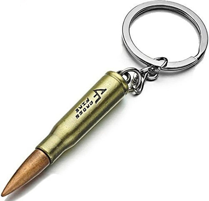 Ringmaster Metal Bullet Keychain- Cross Fire / PUBG / BGMI Gamer Keyring for Bike, Car&Bags Key Chain