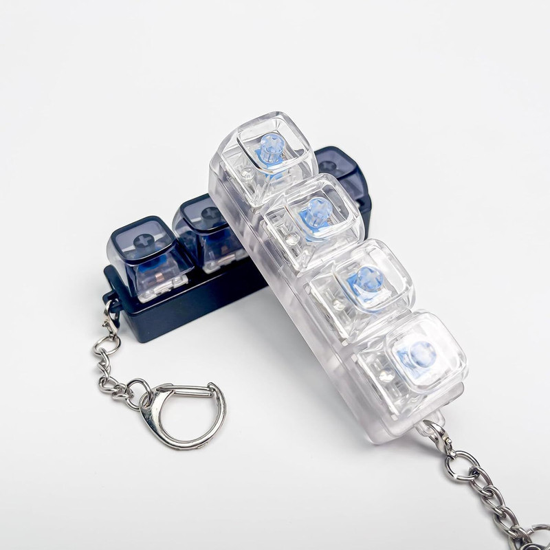 OXXIHOME Keyboard Fidget Toy Light Up Key Chain