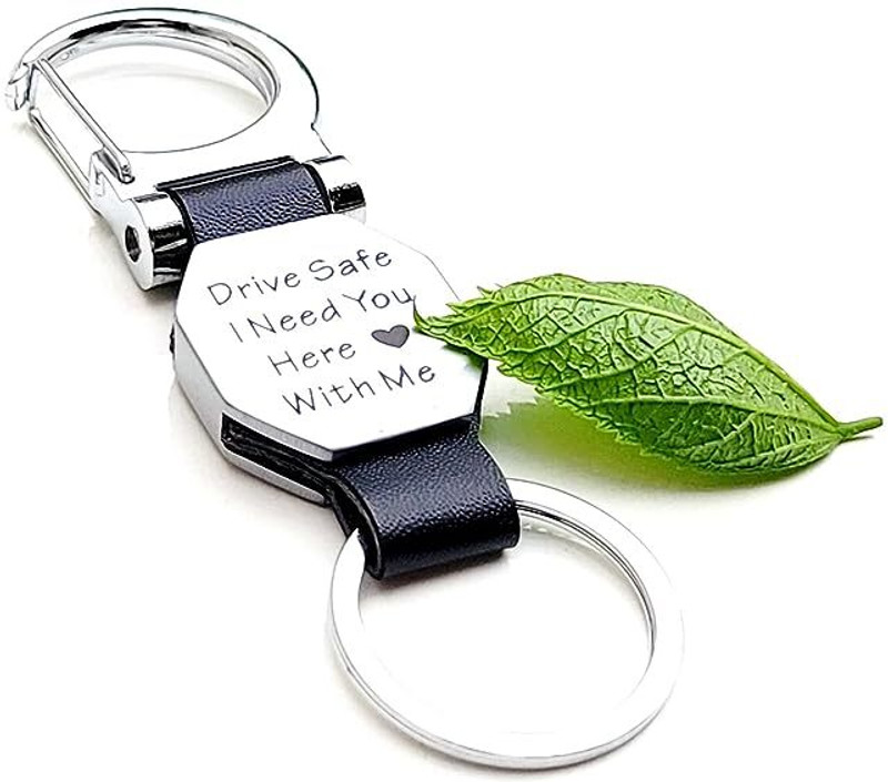 GKM Drive Safe i need you here double side hook key chain key ring (Pack of 1) Key Chain