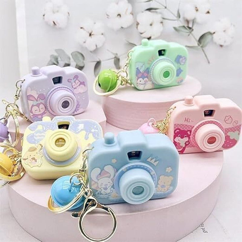 Taabar 2pcs Mini Camera Projector Keychain Toy for Kids any ramdom design Key Chain