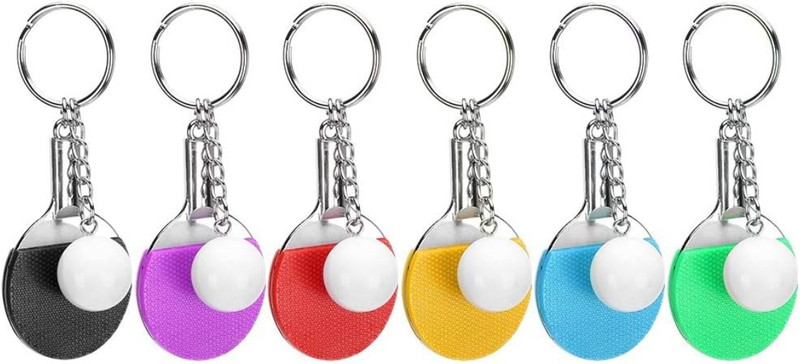 HappierYou Table Tennis Keychain | Ping Pong Racquet Keychain (pack of 1 Random colour) Key Chain