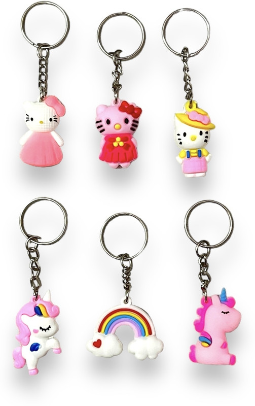 SRD TRADERS 6 Pcs Keychain for Girls | Keyrings for Girls | Birthday return gift for kids Key Chain - 53% off at DetectaDeal