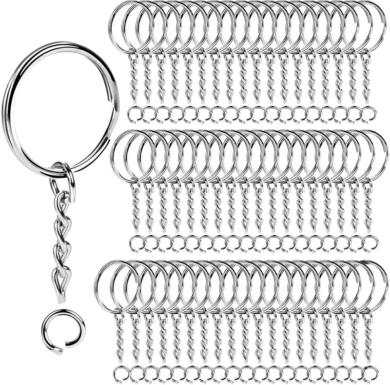 Haniza High Quality 60 Pcs Silver Multipurpose Keychain Key Chain