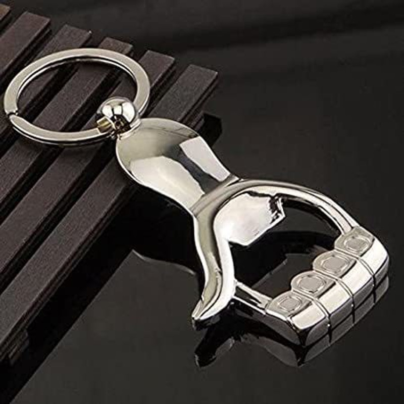 HANDSOME ISK ilver Hand Bottle Opener Carabiner(Silver)