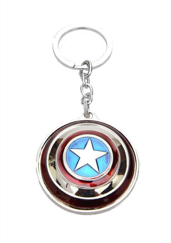 gtrp keychain-Captain America Shield with inbuilt Spinner Key Chain