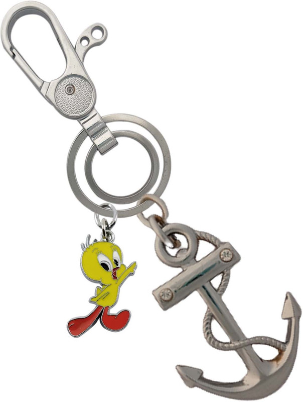 SHOKY LOOKS Metal Metallic Beautiful Anchor With Tweety Perfect Finishing Locking Lock Carabiner(Silver)