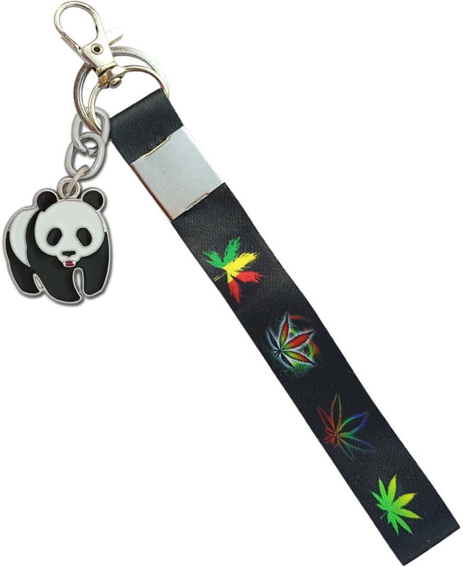 HANDSOME ISK Black Beautiful BoB With Walking Panda Locking Lock Locking Carabiner(Multicolor)