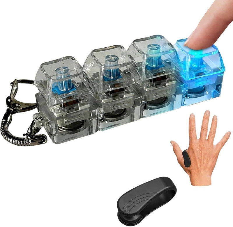 OXXIHOME Pack Of 1 Cool LED Keyboard Keychain Accessory Key Chain