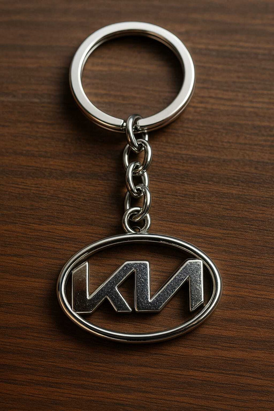 TRENDiQ Premium SS KIA Car Emblem Keychain | Heavy-Duty Luxury Metal Key Ring Key Chain