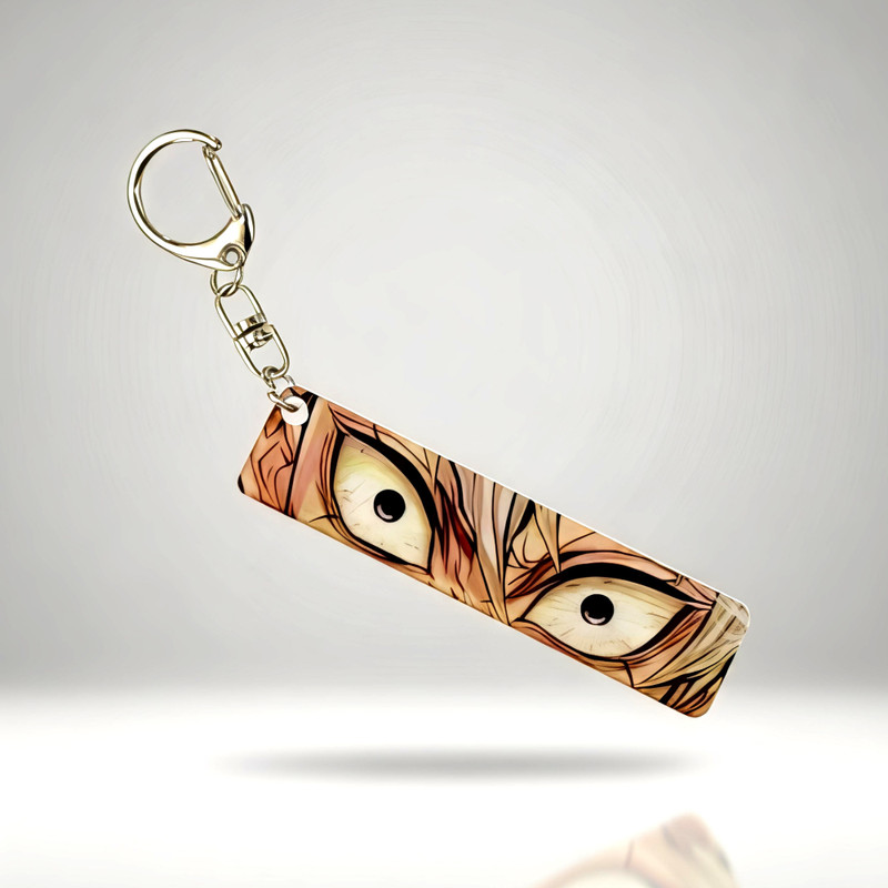 ZYNKAI Anime Demon Slayer Glowing Eyes Acrylic Keychain | Premium UV Print Key Chain