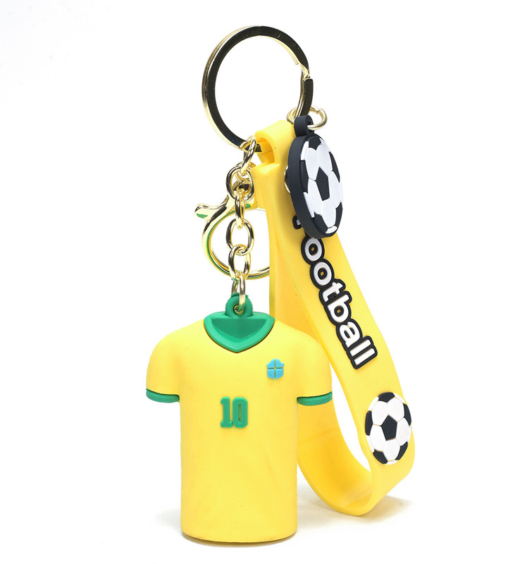 Daiyamondo Soccer Fan Love To Have this Ronaldo Red Jersey in 3D Rubber Keychain With Long Key Chain