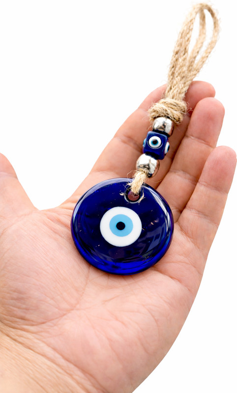 KIRINVEDA Evil Eye Wall Hanging|Beautiful & Traditional Turkish Design for Home Protection Key Chain