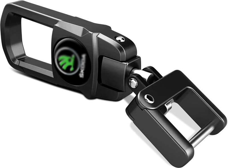Keycraft Metal for Skoda Cars | Premium Stainless Steel | Black Color Key Chain