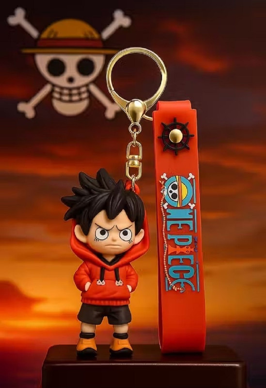 World Gift Mart Luffy Winter Edition Keychain | One Piece Anime Keychain for Boys & Girls Key Chain