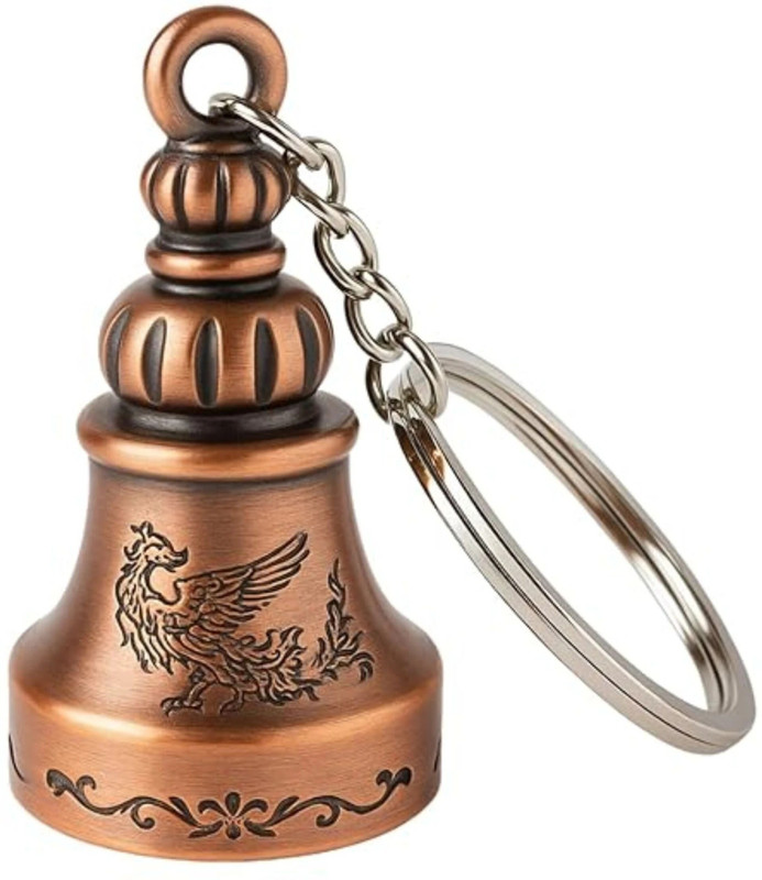 AnoraCraft Guardian Bell For Bike Key chain Good Luck Bike key ring Key Chain Key Chain