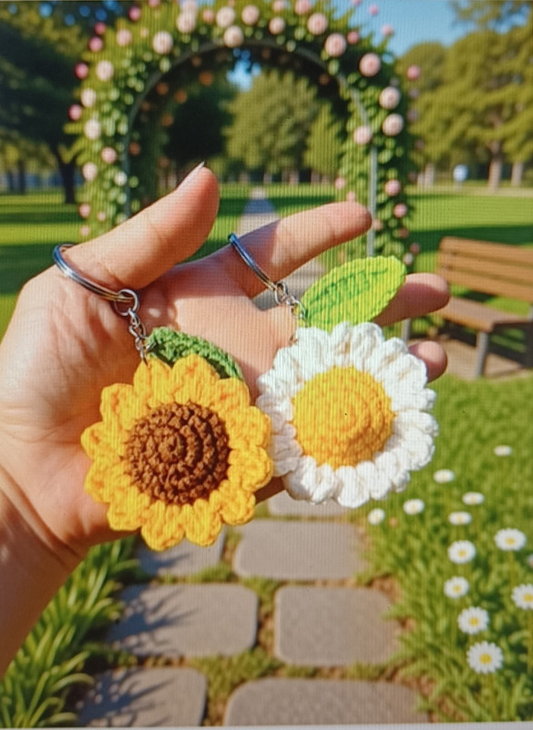 KushVibes Sunflower handmade Key Chain