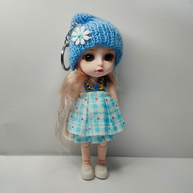 MBA GIFT WALA Doll Keychain for Kids | Cute Knitted Hat Doll with Dress | Adorable doll Fancy Key Chain