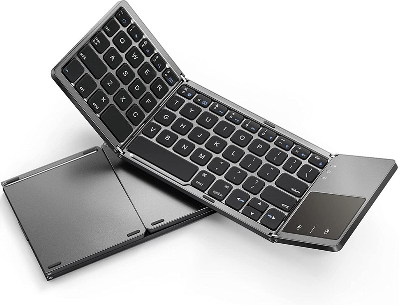 VOOCME Foldable Bluetooth Keyboard Touchpad Laptop Keyboard Replacement Key