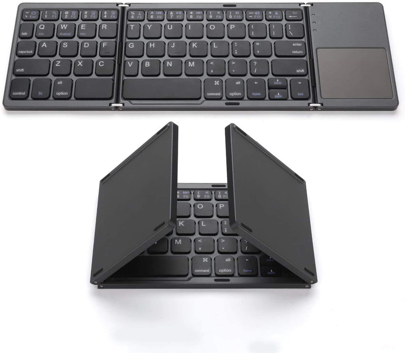RuhZa Foldable Bluetooth Keyboard with Touchpad Portable Wireless Keyboard Laptop Keyboard Replacement Key