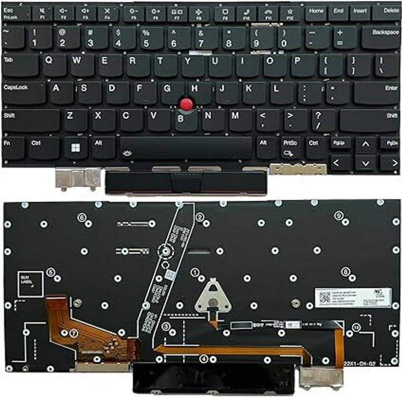 MACKTECH Lenovo ThinkPad X1 Carbon 9th Gen 2021 20WW 20XX SN20Z77386 Laptop Keyboard Replacement Key