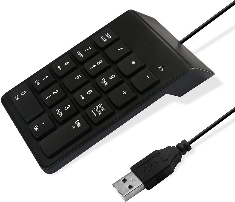 Sancy USB Numeric Keypad, Portable Slim Mini Number Pad for Laptop Desktop Computer PC Laptop Keyboard Replacement Key