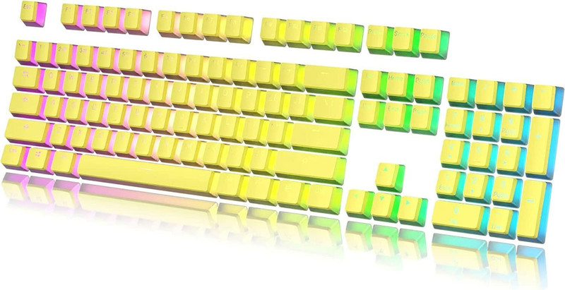 Etzin Pudding PBT Keycaps Gaming Keyboard (Yellow)(EPL-936KM) Laptop Keyboard Replacement Key