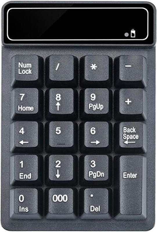 RyzCare Portable Multi-Function Number Pad for Laptop, PC & Notebook Bluetooth Standard Laptop Keyboard Compatible with Laptop(Black)