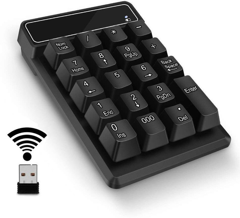 VOOCME Wireless Numeric mini Keypad Laptop Keyboard Replacement Key