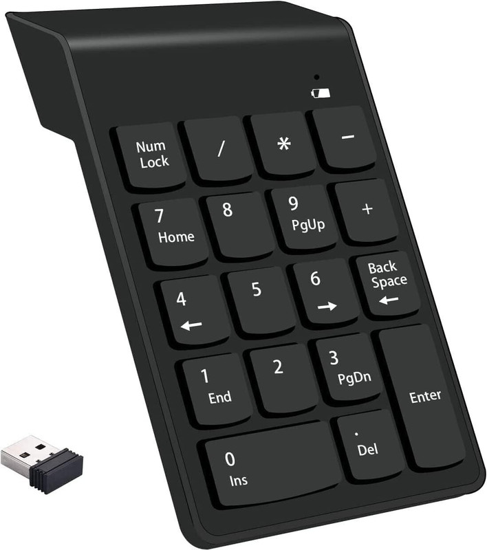 RuhZa USB 2.0 Wired Numeric Keypad Slim Mini Number Pad . Laptop Keyboard Replacement Key
