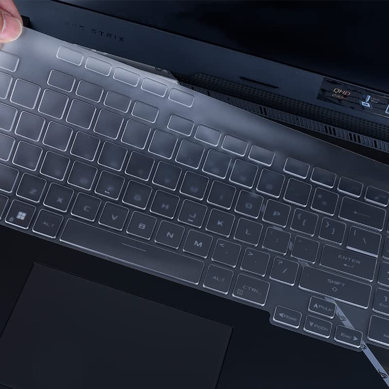 Saco Silicone Skin Keyboard Cover for ASUS ROG Strix G17 G713RM-KH168WS-Series 17.3 Inch Laptop-2022 Keyboard Skin(Transparent)