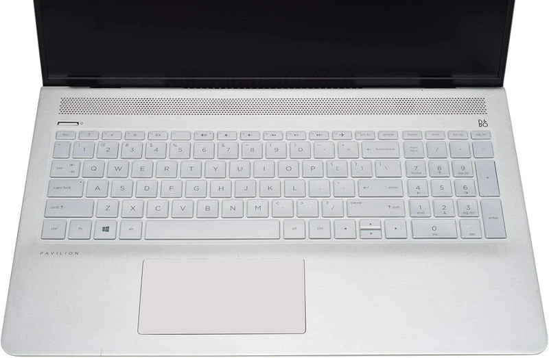 Saco Keyboard Protector 15.6 Inch Laptop Dust Cover for Pavilion 15-CS, 15-DQ 15s-EQ,15s-DU,15s-EY, 15s-FQ/Envy 17 17.3 17t 17M 17-by 17-bs 17-bw Series Keyboard Skin(Transparent)