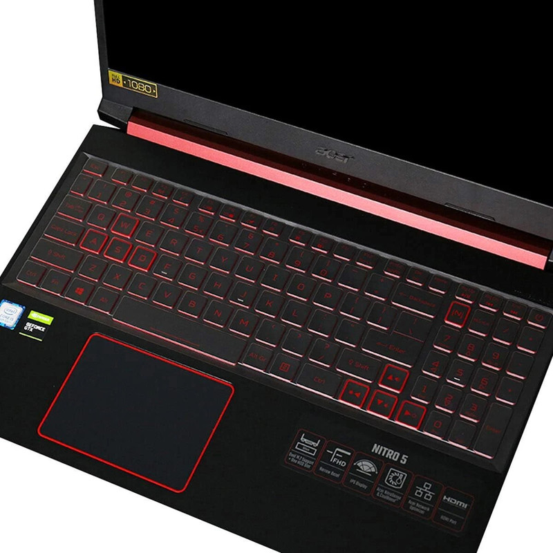 Saco Silicone Keyboard Skin Cover Compatible for - Transparent Acer Nitro 5 Gaming AN515-57 Laptop - launch year 2021 Keyboard Skin(Transparent)