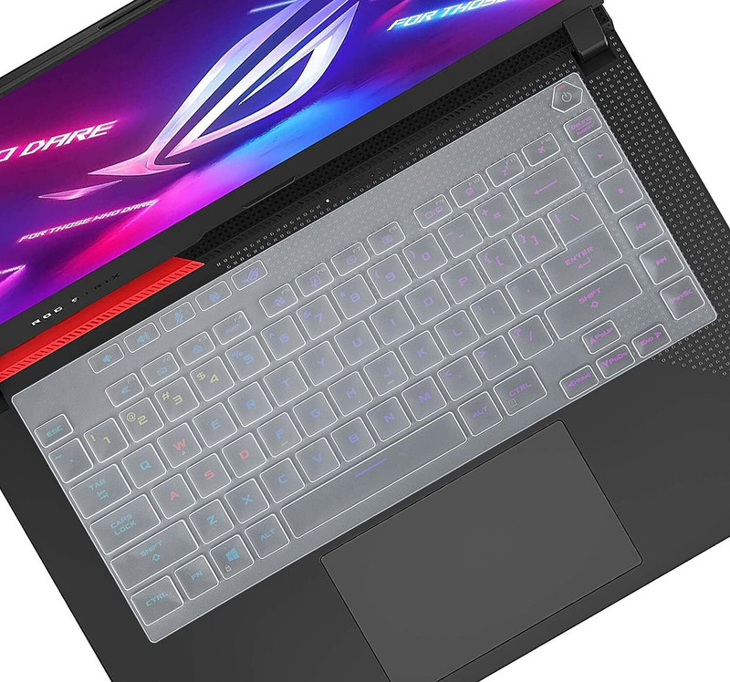 Saco Dust Cover Keyboard Skin for 15.6 inch Gaming Laptop 2022 ASUS ROG Strix G15 G513RC-HN083W HN085WS HN062W (G513RC Series) Keyboard Skin(Transparent)