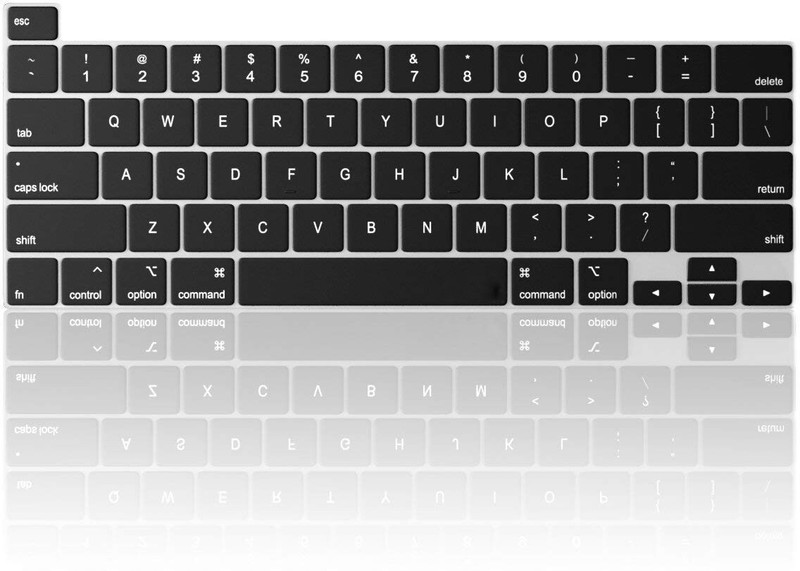 Tobo Silicone Keyboard Cover Skin with-Touch Bar, With ESC Button TD-915CC MacBook Pro 13 A2338 M1 A2289 Keyboard Skin(Black)