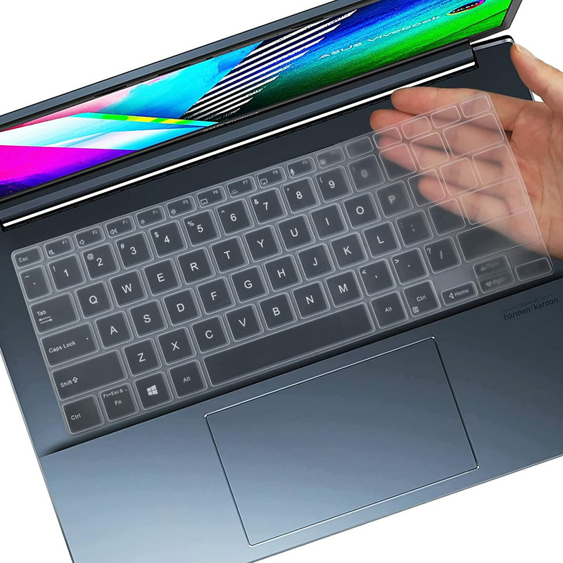 Saco TPU Keyboard Cover Skin for (Not Fit for K3402 S3402) 2021 ASUS Vivobook Pro 14 K3400 M3401 14 Inch OLED Laptop Keyboard Protector Keyboard Skin(Transparent)