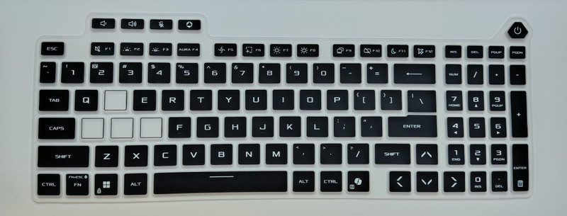 RAYA Keyboard Cover for 2025 TUF Gaming A16/F16 16inch Laptop 2025 ASUS TUF Laptop Keyboard Skin(Black Silicone)